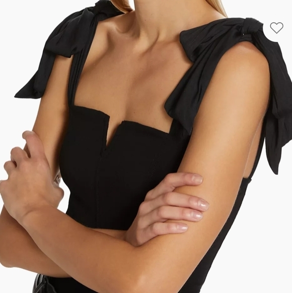 New FREE PEOPLE Black Tie Strap Bodysuit Size S - Picture 16 of 16